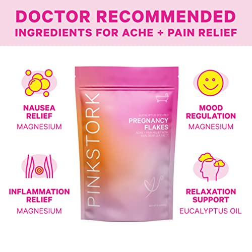 Pink Stork Pregnancy Flakes Eucalyptus Scented Bath Salts with Pure