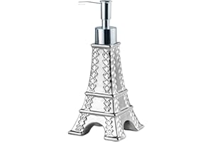 Pump Dispenser Bathroom Soap Dispenser Eiffel Tower Shape Decor for Modern Kitchen Bathroom Must Haves(Silver)