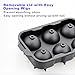 Flexible Round Sphere Silicone Ice Cube Mold, Black 6 Large Ball Ice Maker