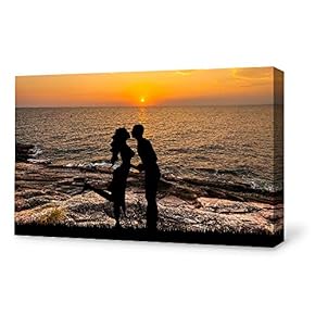 Canvas Wall Art for Living Room,Bedroom Home Artwork Paintings Charming Sunset Ready to Hang - 12x18 inches