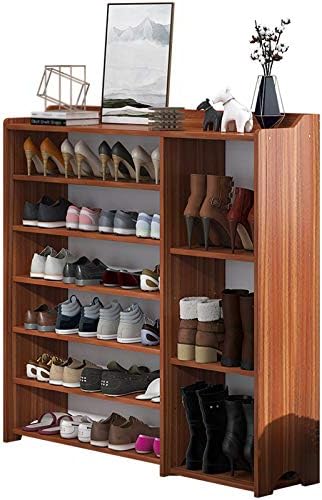 宅送 7ティアシューズラックオーガナイザー用防塵狭い棚収納ロッカーシューキャビネットリビングルーム廊下寝室123x30x1cm Chengyi