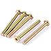 uxcell M6 x 55mm Threaded Hex Socket Head Cap Screw Bolt Bronze Tone 5 Pcs