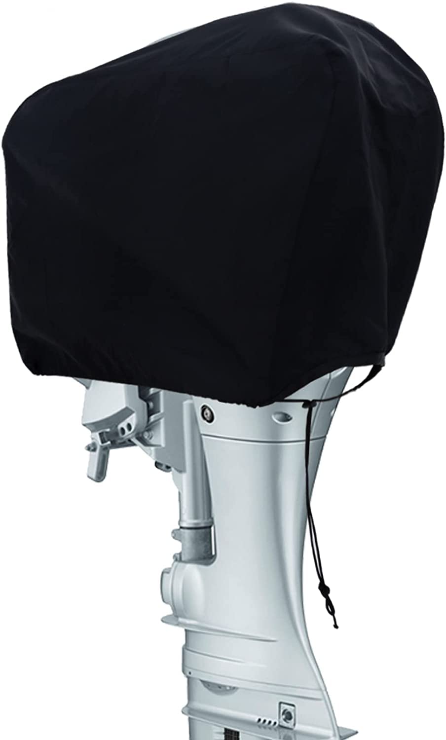 Coverify Boat Engine Outboard Engine Cover Water Resistant 600D Oxford Fabric Protective Cover Outboard Motor Half Cover Fits Up To 48 x 27 x 35 cm Engines, Black