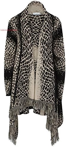 SugerDiva Skull Print Open Knitted Cardigan