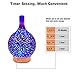MoKo Essential Oil Diffuser, 100ml Aromatherapy Mist Humidifier, Ultrasonic Air Purifier with 3D Effect Night Light and Auto Shut-Off, Decorative LED Lamp for Office Home Study Yoga Spa - Multi Color