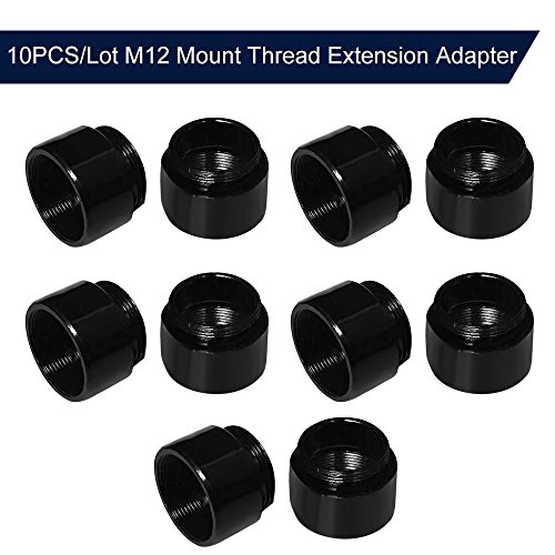 OWSOO 2PCS/Lot M12 Mount Thread Extension Adapter Zinc Alloy Extender M12 Lens Mount Extension Ring for MTV Interface CCTV Lens and Video Security Camera