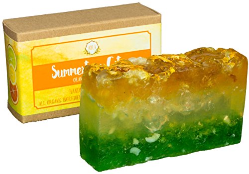 AIRA Handmade Organic Soap â€“ Herbal Body Soap Infused with Orange, Lemon, Lime Extract - Certified Organic Ingredients & Therapeutic Essential Oils â€“ All Purpose No-Chemical Handmade Soap (4 Ounces)