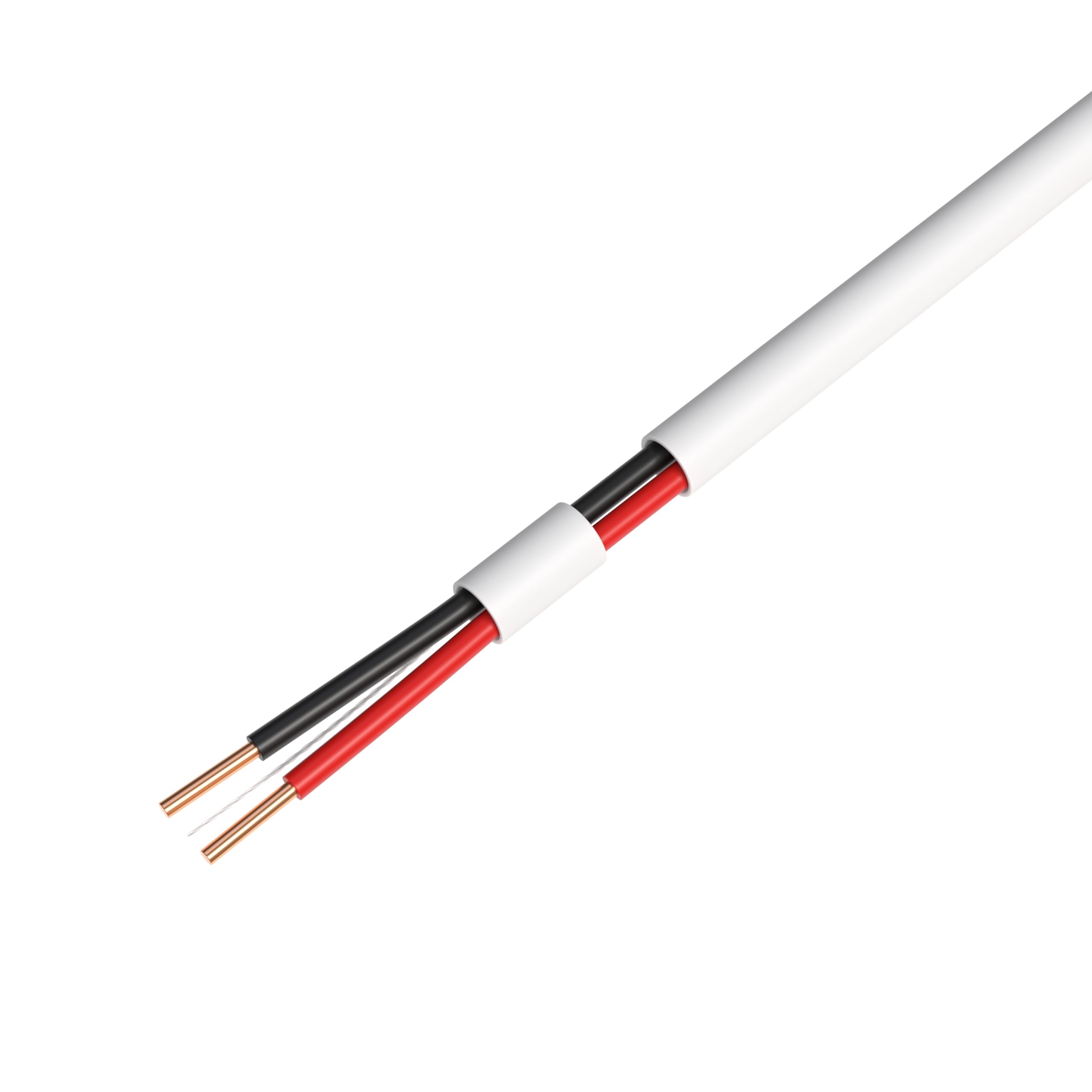 Cables Direct Online 500ft Solid 22/2 Alarm CCA Cable for Low Voltage LED, Burglar System, Fire Detector, Security Station, Door Bell, 22AWG 2 Conductors Wire