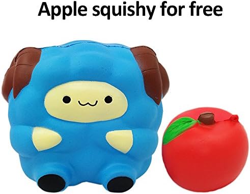 2pcs Jumbo Squishies Sheep Apple Squishies Slow Rising Squeeze Kawaii Squishies Scented Charms Stress Relief Toys For Kids and Adults