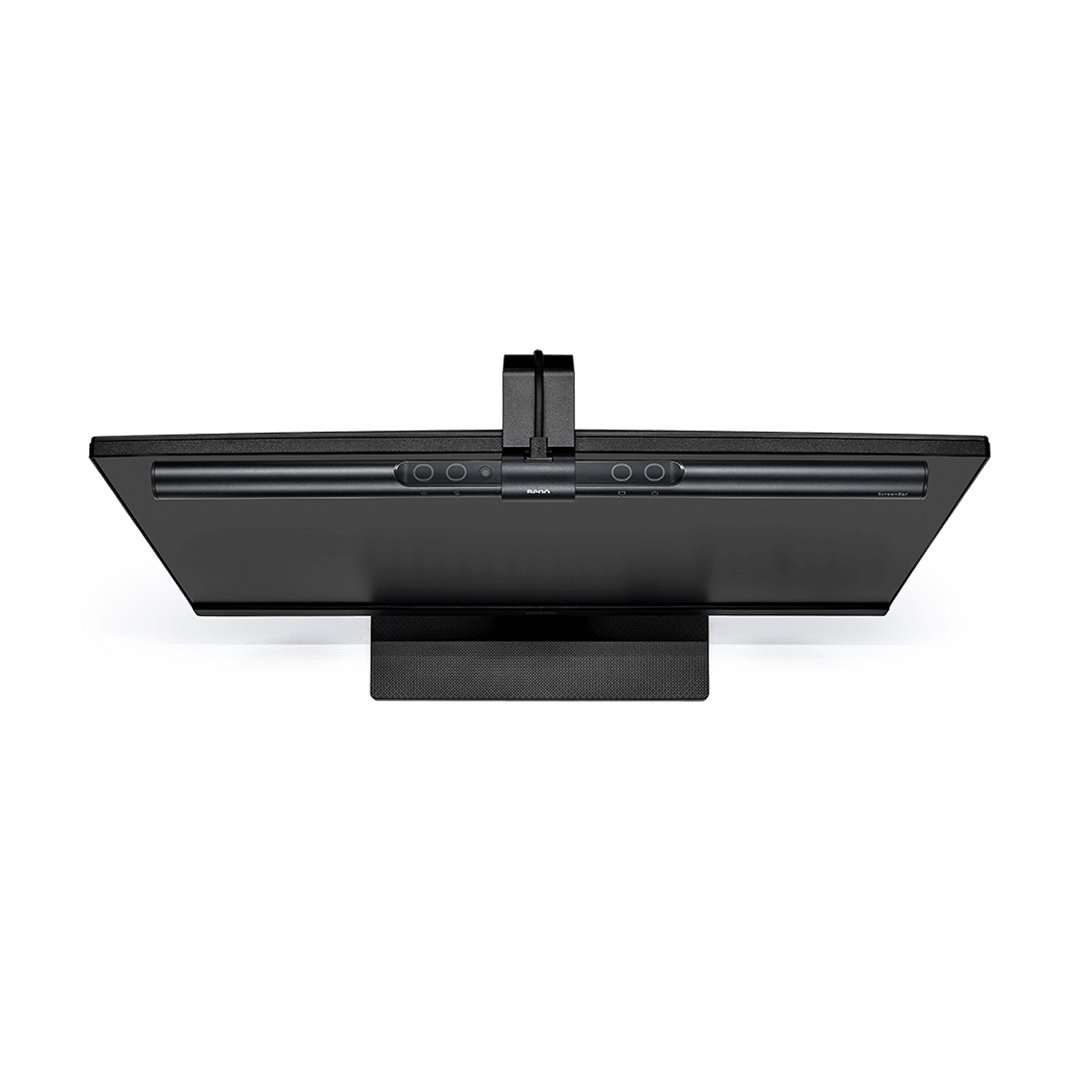 BenQ ScreenBar E-Reading-LED-Task-Lampe mit Auto-Dimmen und Farbton-Anpassungsfunktionen, hängen Sie es auf Monitoren, um Platz zu sparen, Augenpflege, Kein Bildschirm Blendung oder Flimmern, Mattschwarz, USB aufladen Büro Lampe