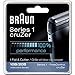 Braun Series 1/1000/2000 Series Foil and Cutter Replacement Cartridge, Fits CruZer Face, Series 1, FreeControl, with SmartFoil Technology Captures Hair Growing In All Directions, and Get Back 100% of Your Shaver's Performance, Black Finish