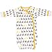 Babysoy Organic Cotton Pattern Kimono Bundler Gown (Llama/Sunshine, 0-3)