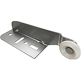 Brixwell Cabinet Drawer Roller Guide with 3-1/32" Length, 3/4" Wheel Diameter, 13/16" Height, 1-3/4" Base Length and Steel Built in Gray Finish for Cabinet Roller Track, Drawer Slide Roller