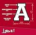 Varsity Letter Patches - White Chenille Letterman A Patch - 4 1/2