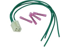 AITKEN Blower Motor Resistor Connector Pigtail Harness Compatible with Hyundai Kia Toyota Honda Buick Acura Suzuki Mitsubishi Chevrolet.15AWG, 4-pin Jack, Wire Length 11.8 inches.