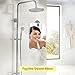 Docamor Fogless Mirror Fog-free Shower Mirror Anti-Fog Bathroom Mirror for Travel Makeup Shaving (Silver)