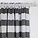 Deconovo Gray Striped Room Darkening Window Curtains Thermal Insulated Grey and Greyish White Striped Curtains for Bedroom 52W X 84L Gray 2 Panels