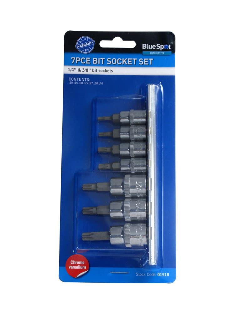 Blue Spot 7 Piece 1/4 inch Torx Socket Set