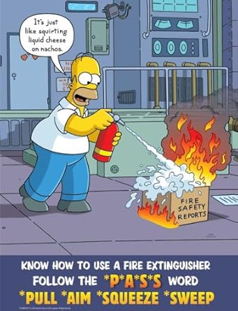 Simpsons Fire Safety Poster - Know How To Use A Fire ...