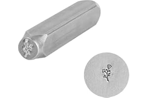 BESTNULE Metal Design Stamps Punch Stamping Tool, Hard Carbon Steel Tools to Stamp or Punch Metal, Jewelry, Clay, Leather, Wood (Flower 1)