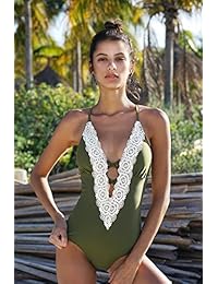 Traje de baño, de Cupshe, para dama, vintage, con encaje