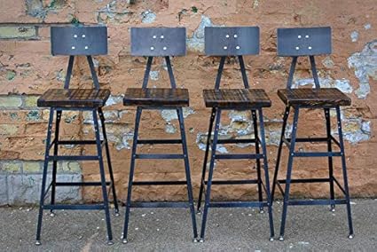 Amazon Com Barn Xo Reclaimed Urban Bar Stools Set Of 4 With