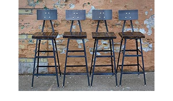 Amazon Com Barn Xo Reclaimed Urban Bar Stools Set Of 4 With