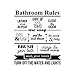 Vinyl Wall Art Decal - Bathroom Rules Close The Door Put The Seat Down Wash Your Hands. - 23