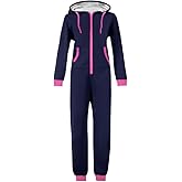 WOTOGOLD Men and Women Adult Pajamas Sportswear Hooded Unisex Jumpsuit