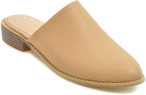 flat leather mules