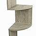 Danya B Large Rustic Weathered Oak Zig Zag Corner Wall Shelf
