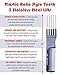 Teasing Comb With Metal Lifts - 6” Plastic Teaser Rake and Stainless Steel Lifting Prongs – Heat and Chemical Resistant – Wig and Hair Styling Tools by Adolfo Design