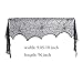 Hecentur Halloween Decoration Black Lace Spiderweb Fireplace Mantle Scarf Cover Festive Party Supplies 45 X 243cm 18 x 96 inch