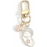 SHTALHST Astronaut Keychain,Bunny Keychain Bunny Bag Charm for Women Friends Daughter,Space Gifts for Birthday Christmas