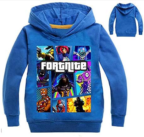 OPENDIY Fortnite Children's Long Sleeve Pullover Hoodie Kids Boys Girls Hooded Sweatshirt 2-8Y