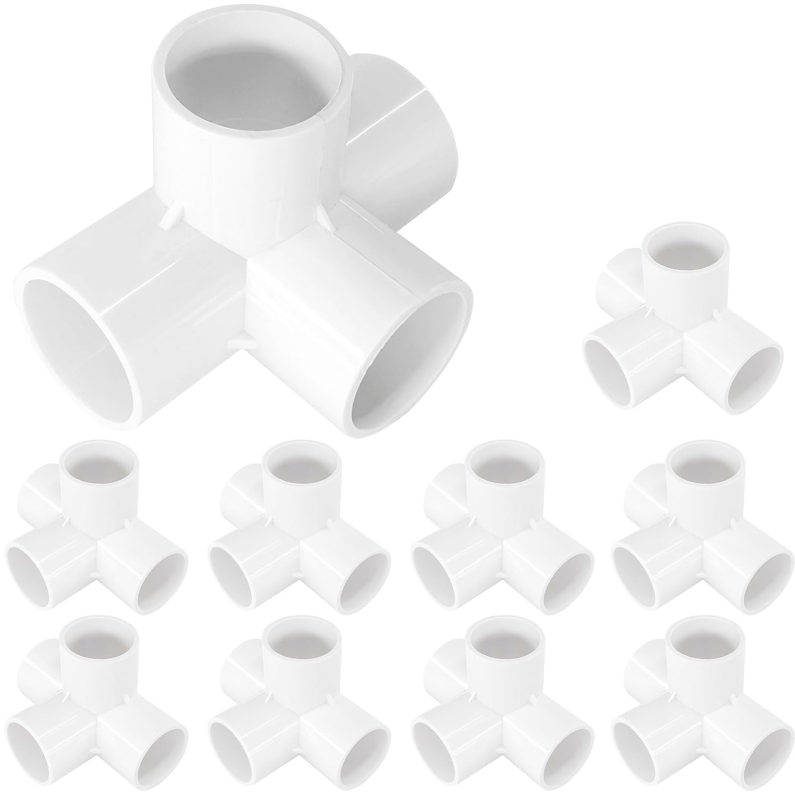 10Pcs 4 Way Inner Diameter 32mm PVC Fitting Build Heavy Duty Greenhouse Frame Furniture Connectors