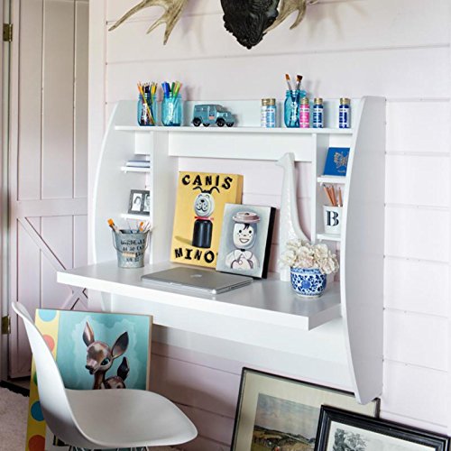 Prepac Floating Desk with Storage Easy Home Organizer