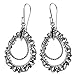 Paz Creations ♥925 Sterling Silver Lace Drop Dangle Earrings, Made in Israel