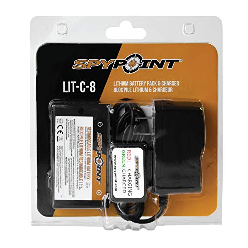 SPYPOINT LITC08 Lithium Battery Pack Kit With 7.4V AC Charger For Camera Lithium Battery