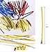 4″ Metallic Twist Ties 800pcs – 4 Colors, Gold, Silver, Red and Blue by Jamine Dreamin (Mix)thumb 1