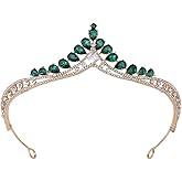 Tower Crystal Tiara Crown for Women- Elegant Rhinestone Tower Crown Headband Weddings Sparkling Tower Shape Bridal Crown Hair Accessory Headpiece Proms Parties
