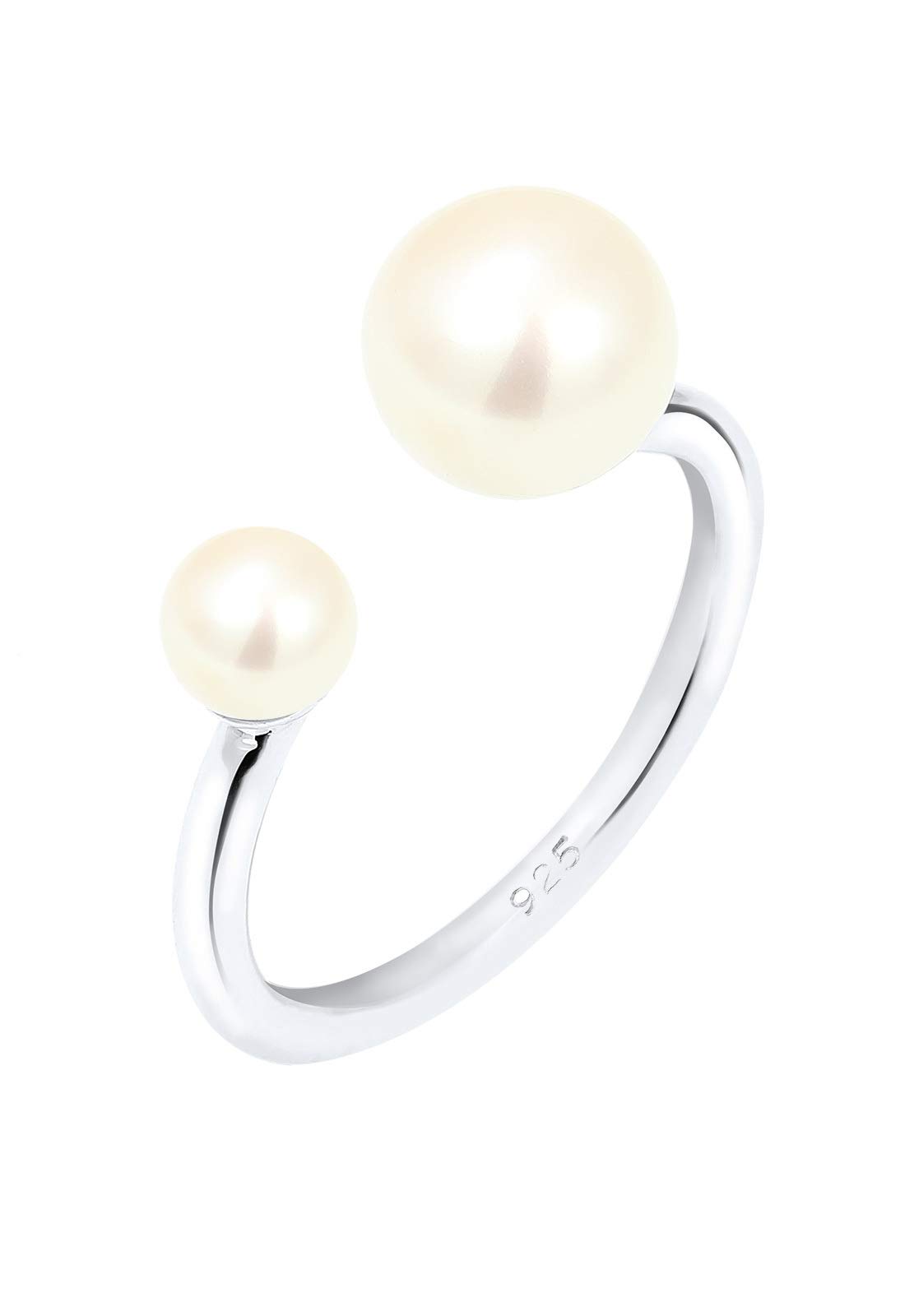 Elli Women's 925 Sterling Silver Freshwater Pearls Ring, Size N