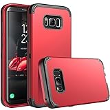 Galaxy S8 Plus Case, E LV Shock Absorption / High Impact Resistant Full Body Hybrid Armor Protection Defender Case Cover for Samsung Galaxy S8 Plus - [RED/BLACK]