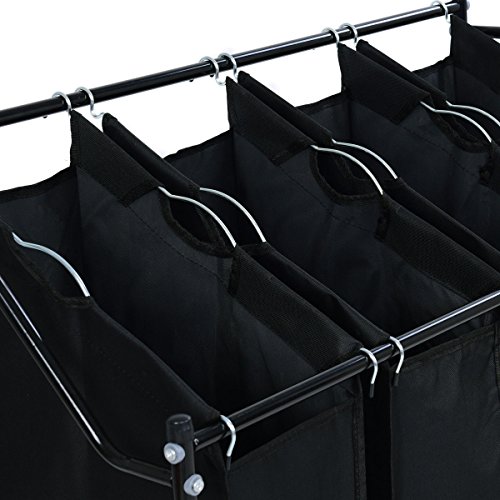 4 Bag Laundry Rolling Sorter Cart Hamper Organizer Compact Basket Heavy Duty