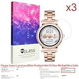 for Michael Kors Access Sofie Screen Protector, Lamshaw 9H Tempered Glass Screen Protector for Michael Kors Access Smartwatch Sofie Gen 2 (3 Pack)