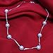 HXZZ Fine Jewelry Women Gifts 925 Sterling Silver Freshwater Cultured White Pearl Chain Gypsophila Pearl Necklace
