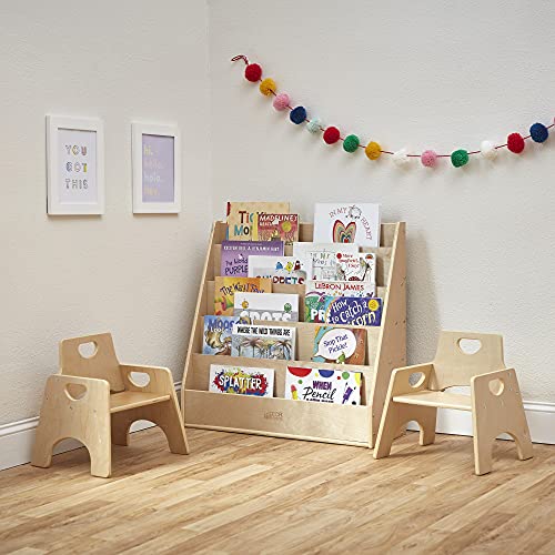 ECR4Kids Stackable Wooden Toddler Chair, 6in, Classroom Furniture