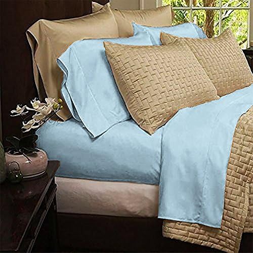 Mandarin Home Luxury Rayon Derived From Bamboo Bed Sheets - Eco-friendly, Hypoallergenic and Wrinkle Resistant - 4-Piece - Queen - Sky Blue