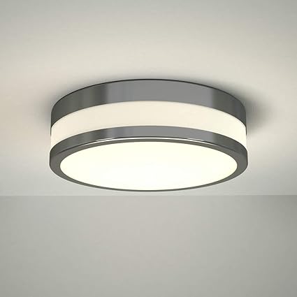Milano Enns 12w Led Round Chrome Bathroom Ceiling Bulkhead Light