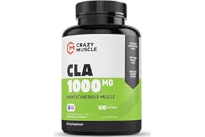 Crazy Muscle Keto Friendly CLA Supplements - 120 Non-Stimulant Weight Loss Supplement Softgels (CLA 1000mg High Potency) - NonGMO Conjugated Linoleic Acid Safflower Oil Diet Pills for Women and Men